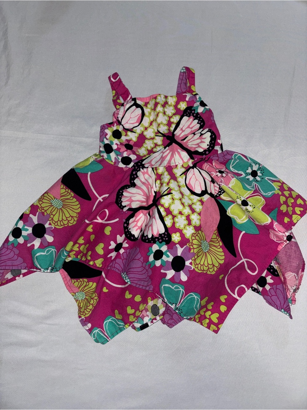 okie dokie Pink Floral & Butterfly Sundress